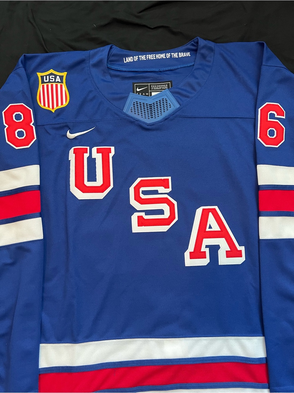 Jack Hughes Team USA Hockey Jersey 2026 Milano Cortina Olympics Nike Men’s XL - Picture 5 of 9
